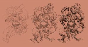 esquema proceso línea dragon ball buu