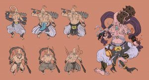 Bocetos versiones buu dragon ball