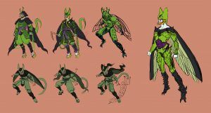Bocetos versiones celula dragon ball