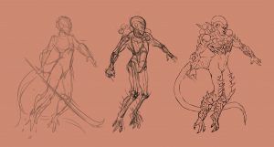esquema proceso línea dragon ball freezer