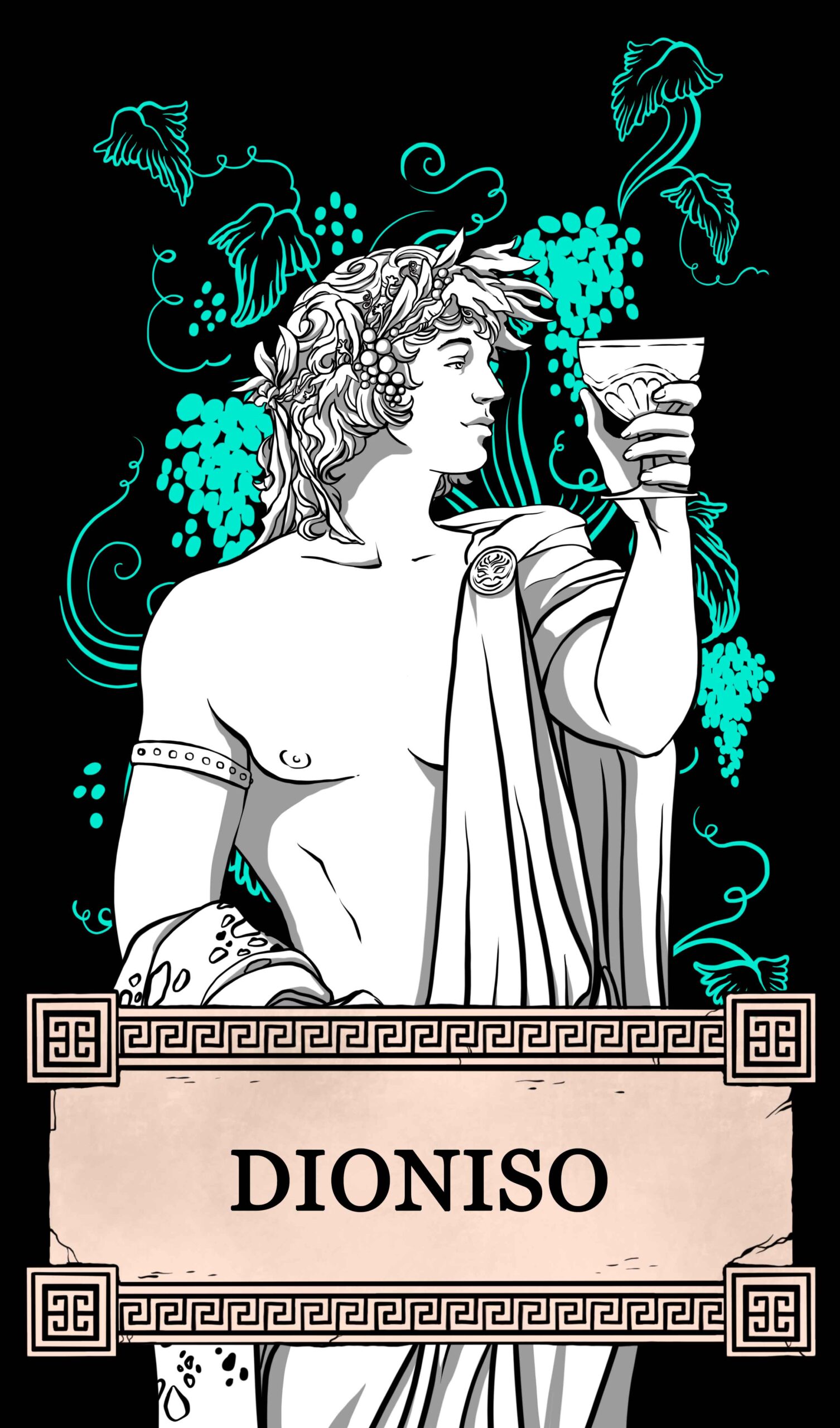 Dios del vino Dioniso.