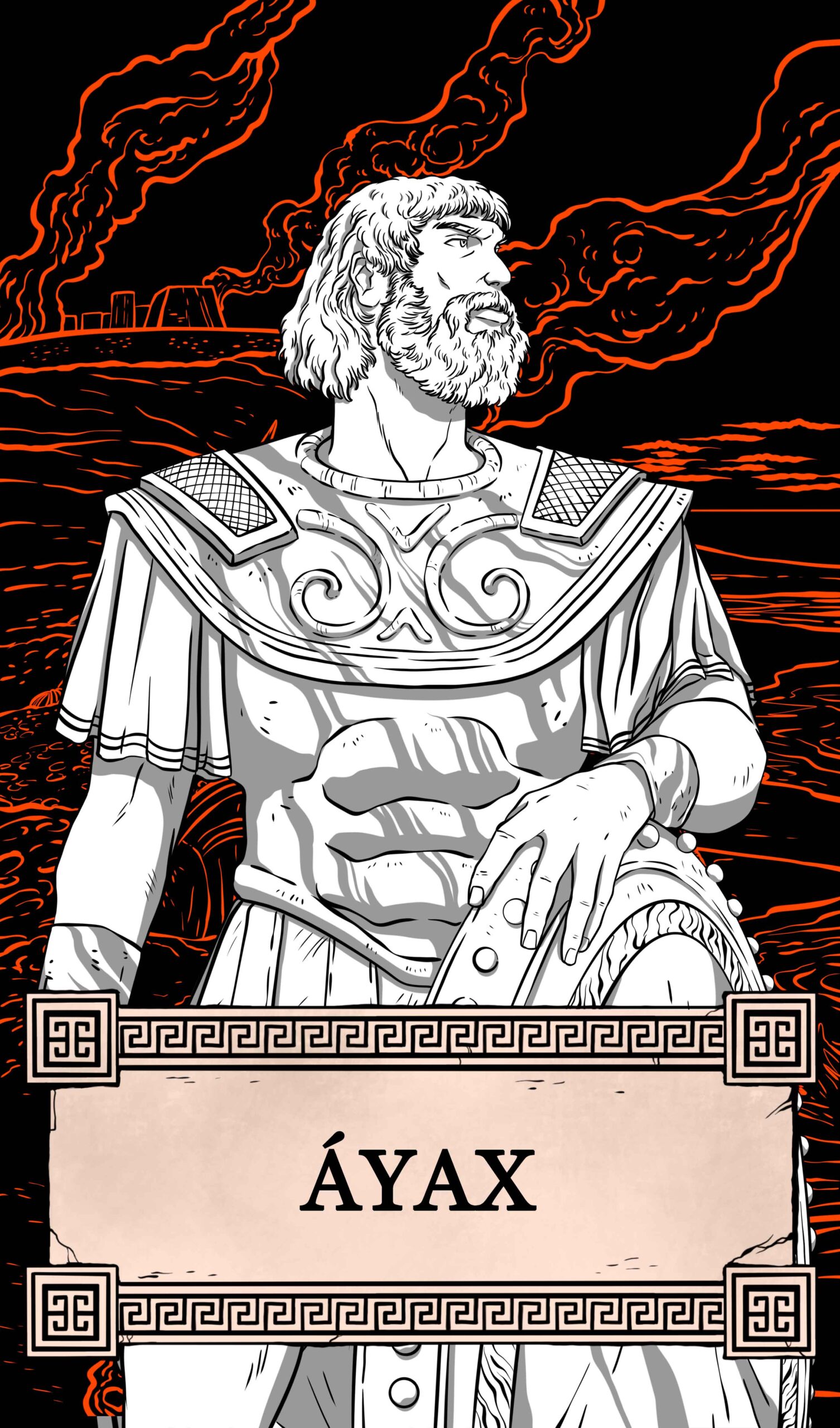 Imagen del guerrero Áyax, el Grande.