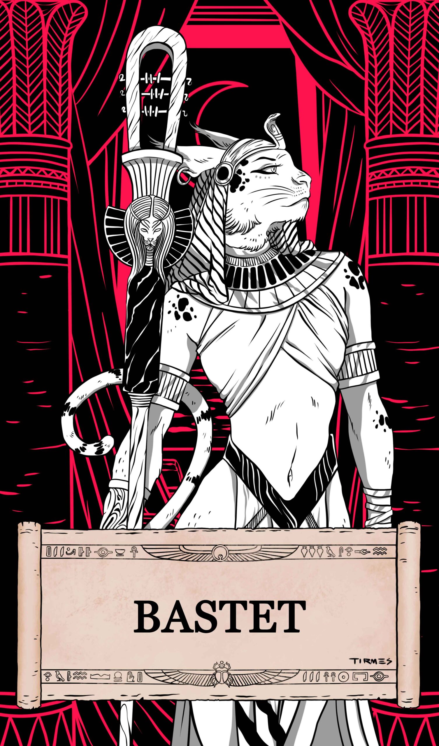 Mitología Egipcia 19 Ilustración de la diosa egipcia Bastet.