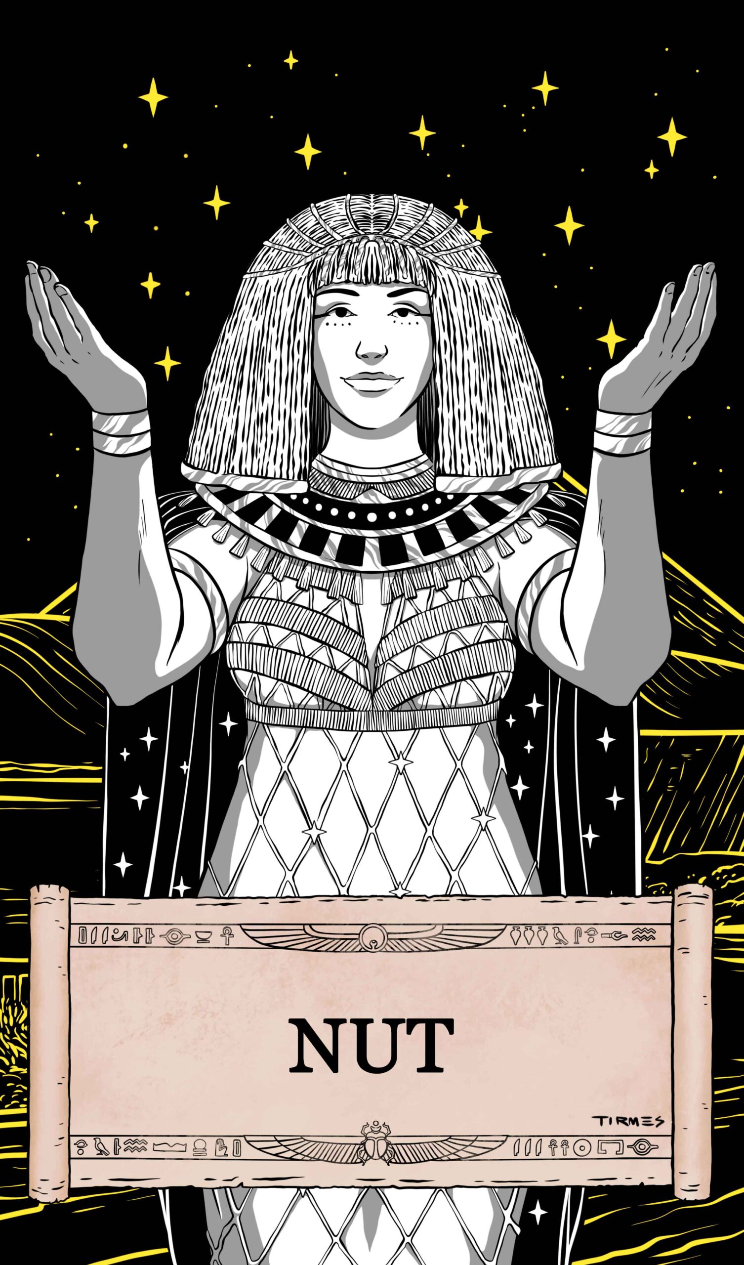 Mitología Egipcia 4 Ilustración de la diosa egipcia Nut.