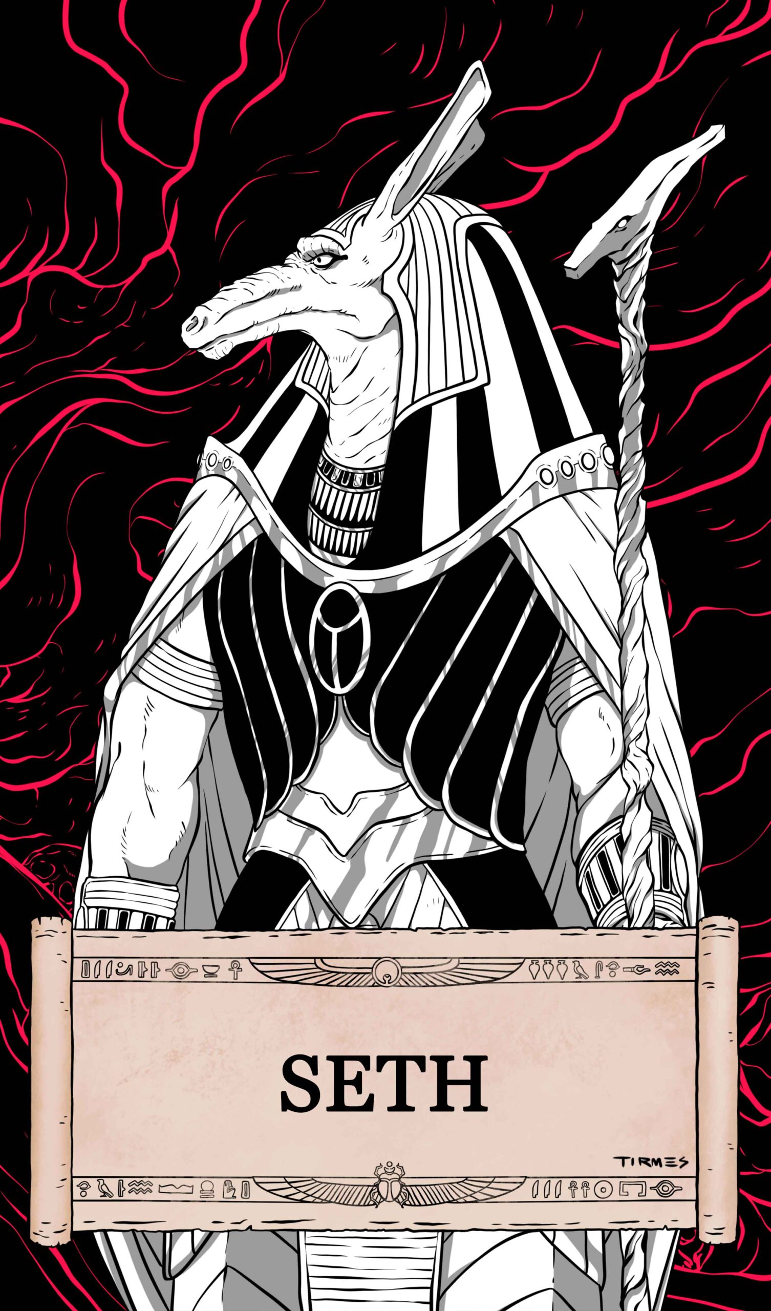 Mitología Egipcia 14 Ilustración del dios egipcio Seth.