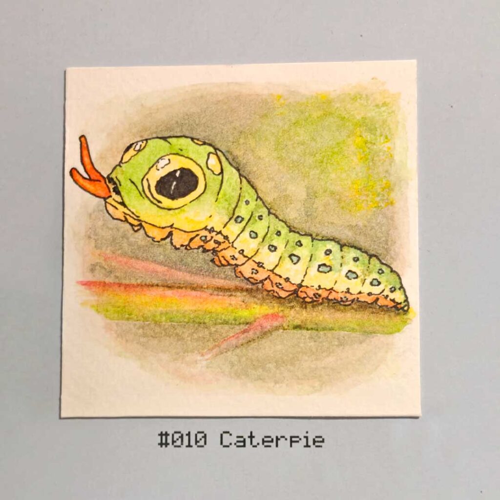 Caterpie por Ilaria Pollonini.