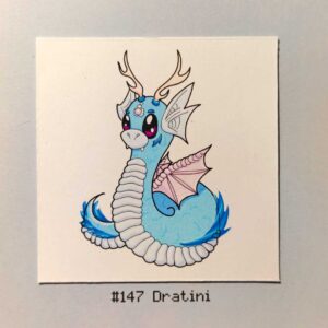 Dratini por la artista Arantxa Ortega.