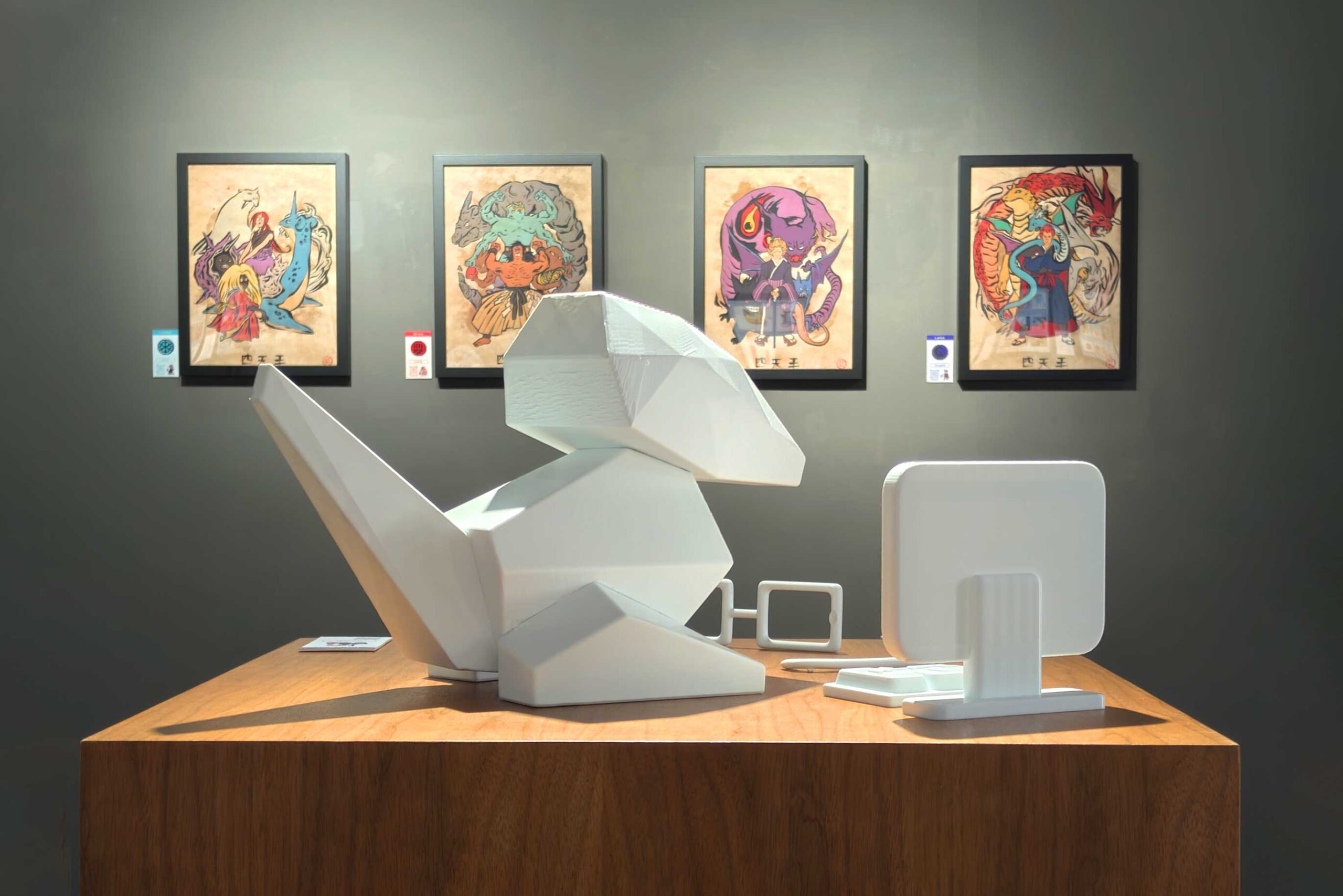 El alto mando de la liga Pokémon y Porygon en 3D.