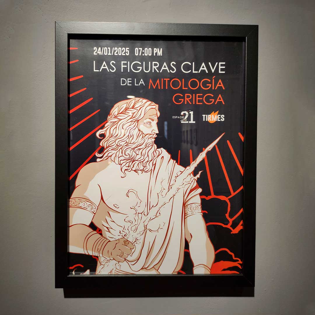 Cartel de la exposición Figuras Clave de la Mitología Griega.