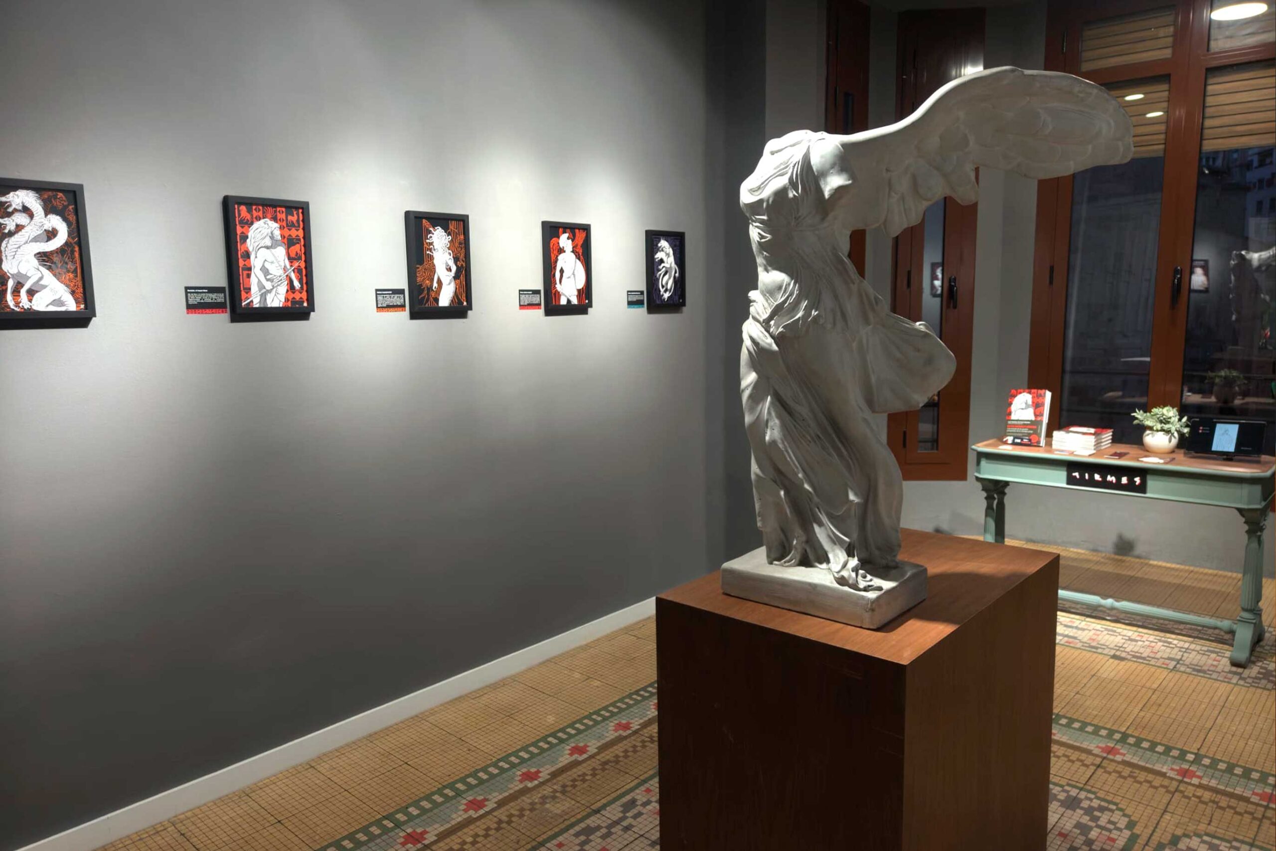 Imagen de la exposición sobre mitología griega de Tirmes.