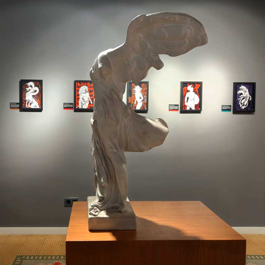 Imagen de la inauguración de la exposición Figuras Clave de la Mitología Griega.