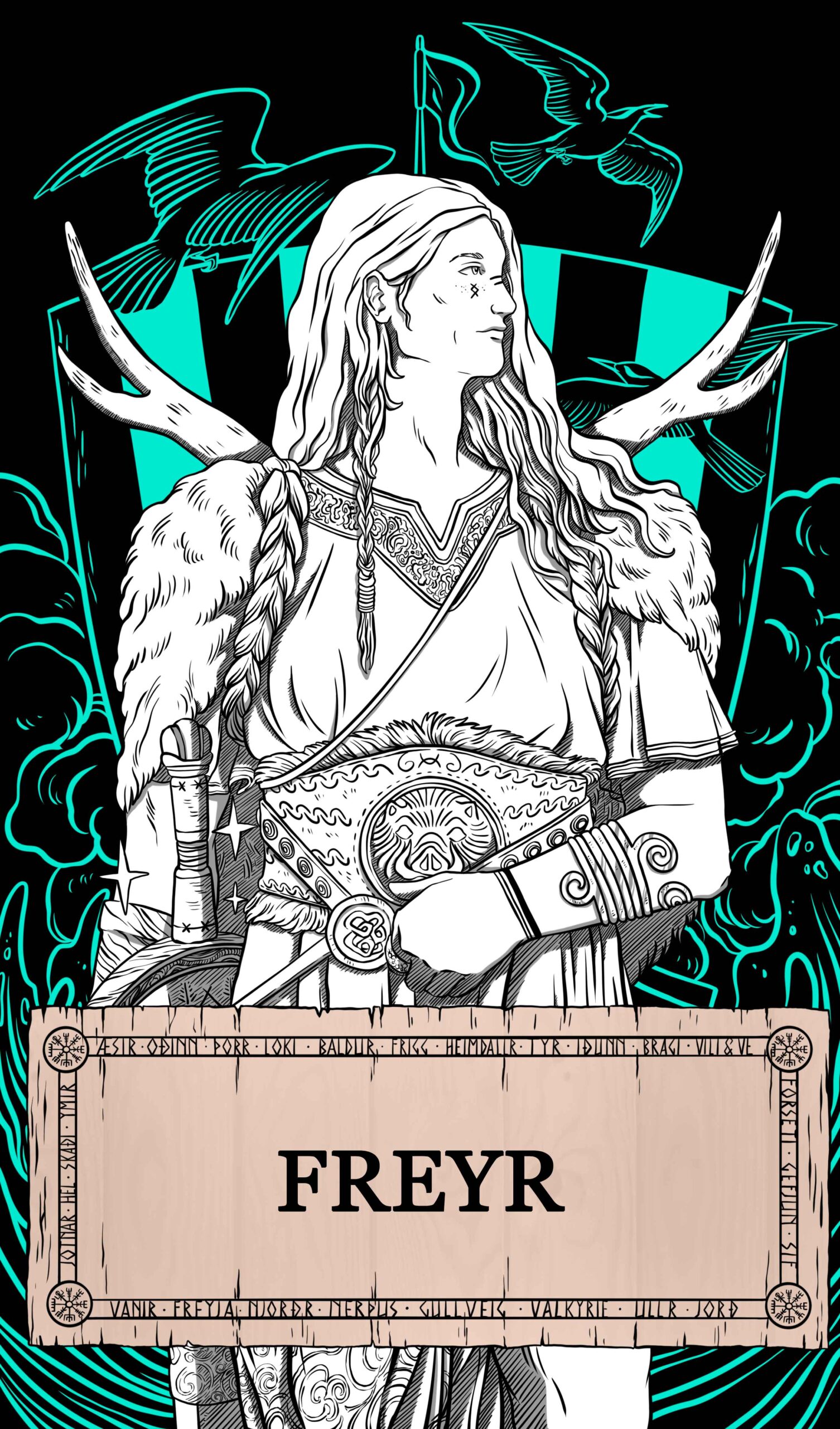 Mitologías del norte de Europa 7 Ilustración del dios egipcio Shu.