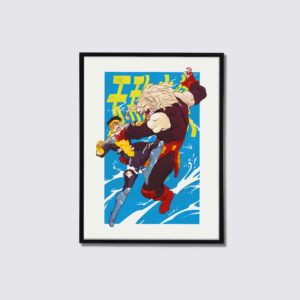 Ilustración del enfrentamiento entre Invencible contra Battle Beast, versión censurada.