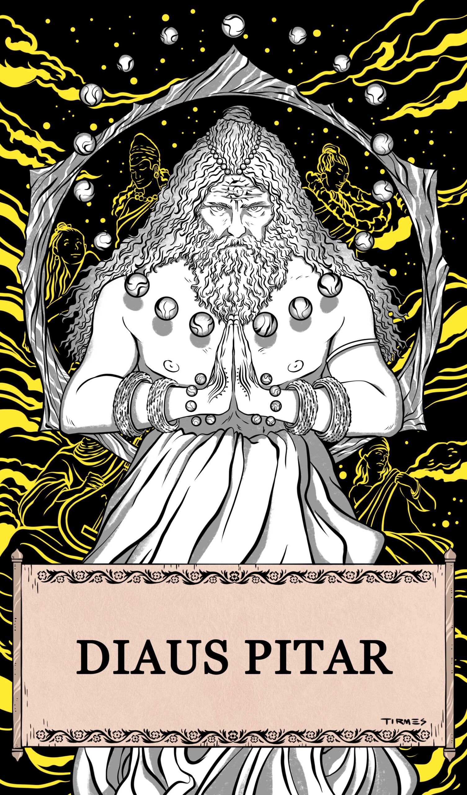 Ilustración del dios egipcio Shu.