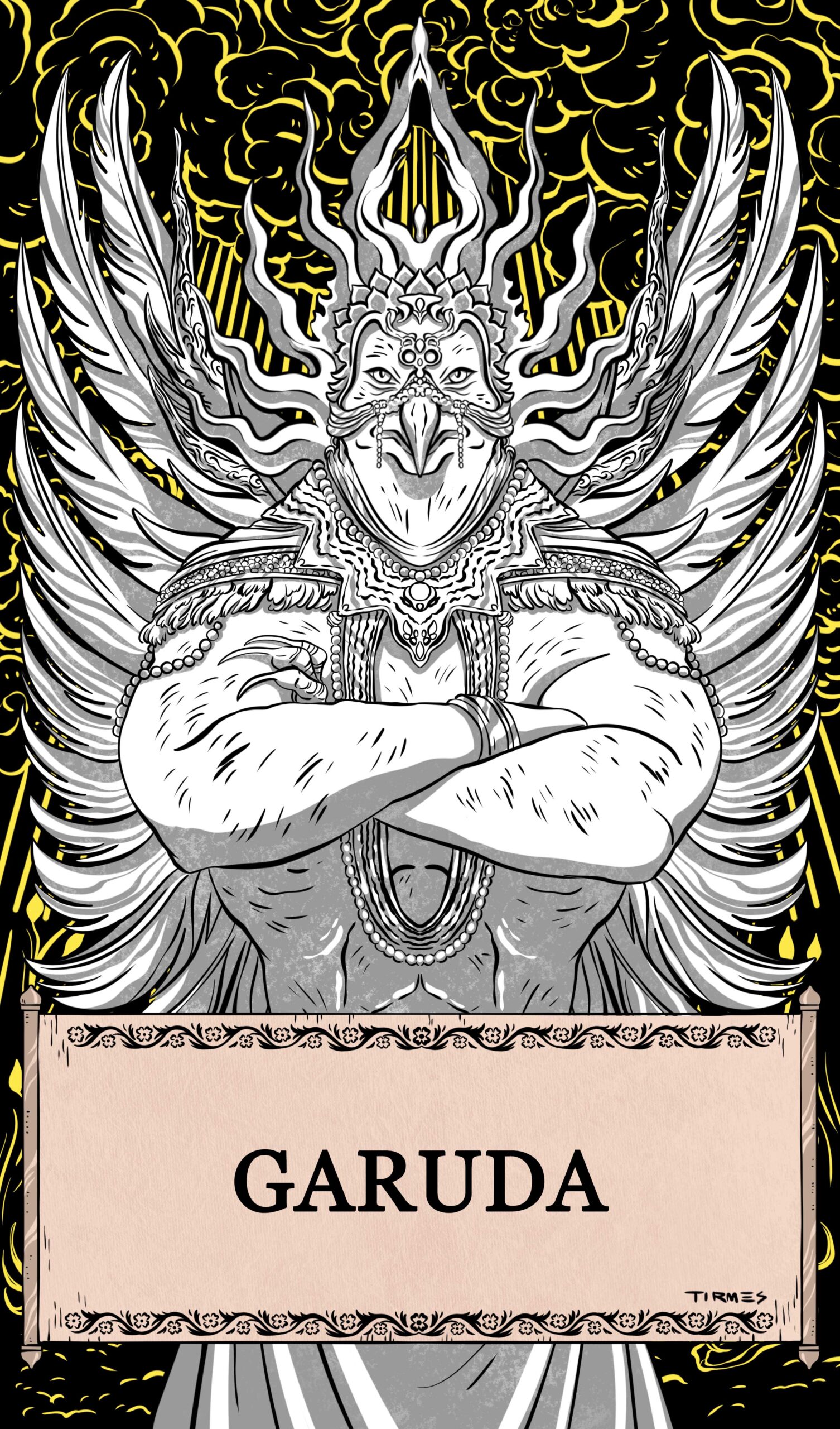 Ilustración del dios egipcio Nun.