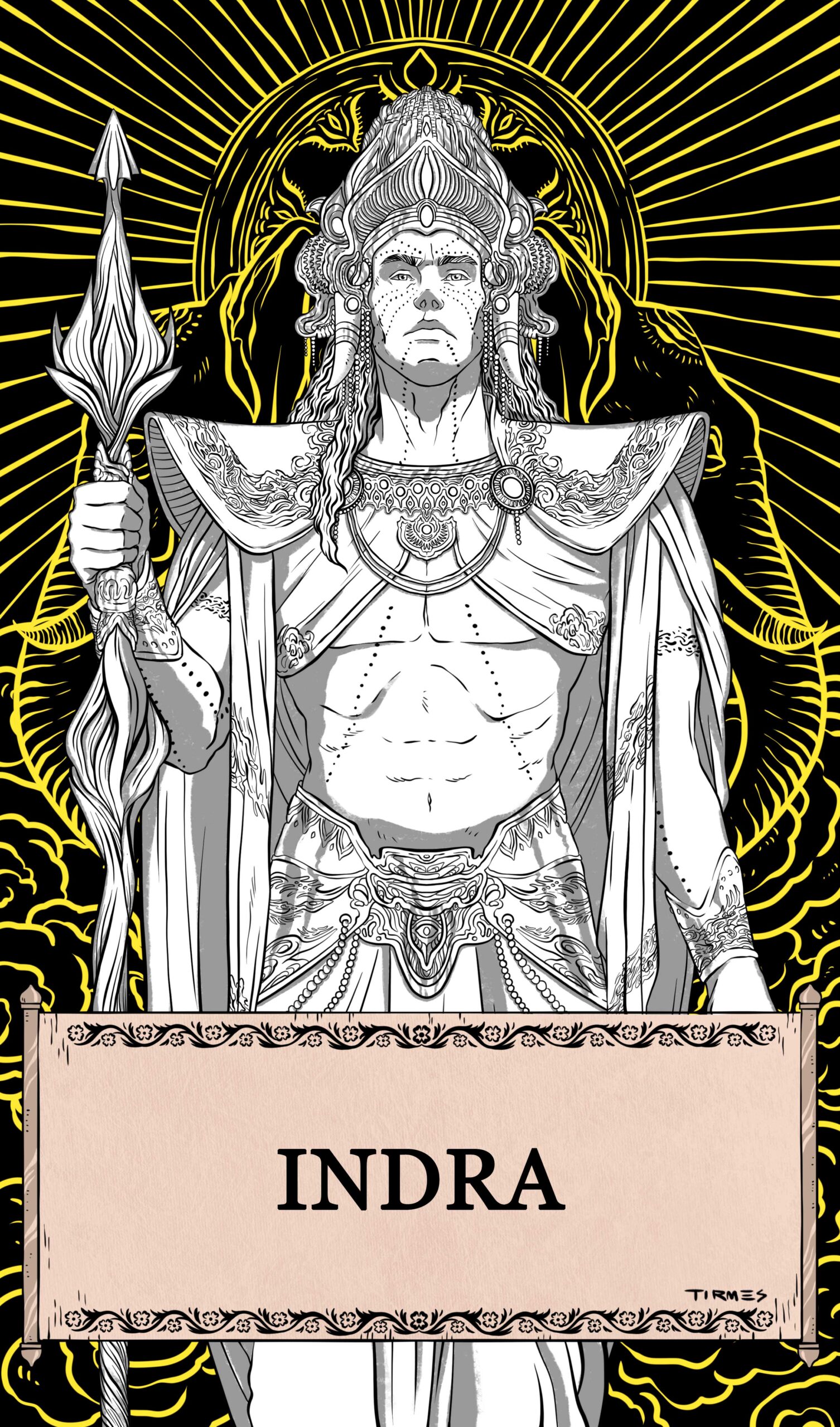 Ilustración de la diosa egipcia Tefnut.