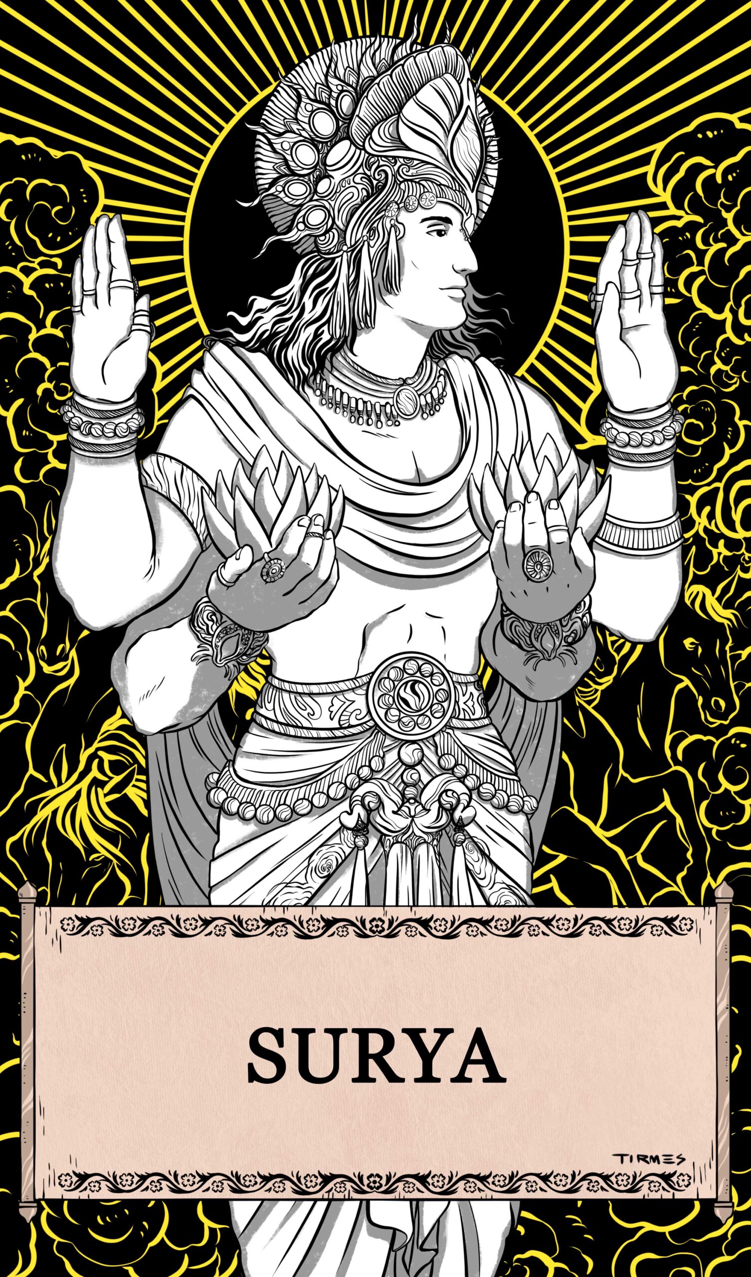 Ilustración del dios egipcio Amon.